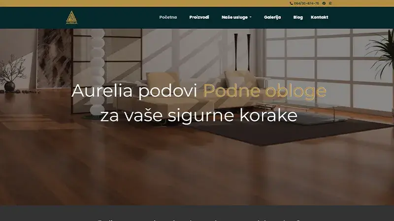 Aurelia podovi - Izrada web sajtova Novi Sad - primer radova