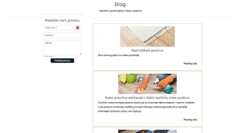 Aurelia podovi - Izrada web sajtova Novi Sad - primer radova