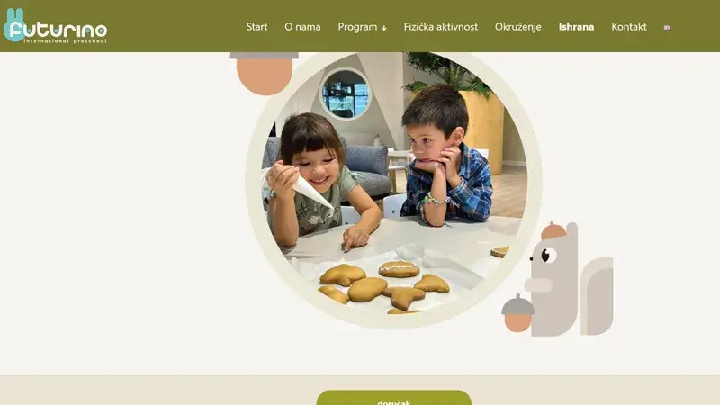 Vrtić Futurino - Izrada web sajtova Novi Sad - primer radova