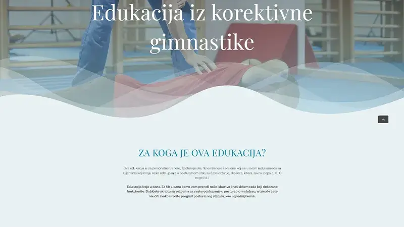 Korektivna gimnastika - Izrada web sajtova Novi Sad - primer radova