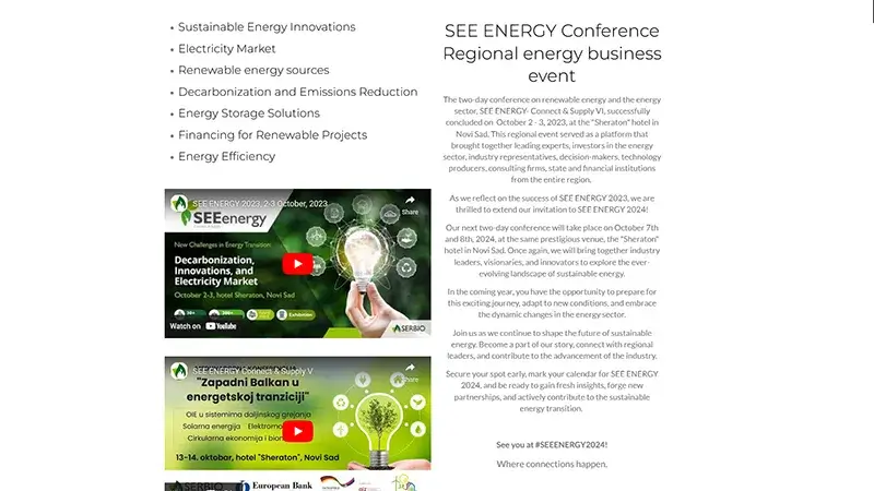 Serbio SEE Energy - Izrada web sajtova Novi Sad - primer radova