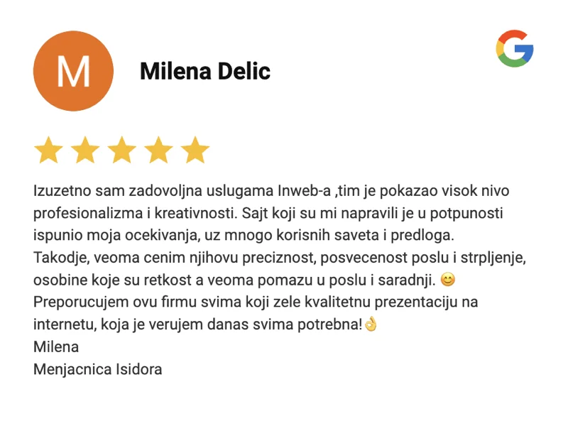 Recenzija od Milena Delić - Menjačnica Isidora