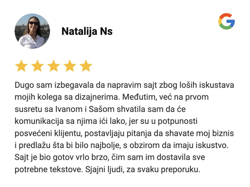 Recenzija od Natalija Ns