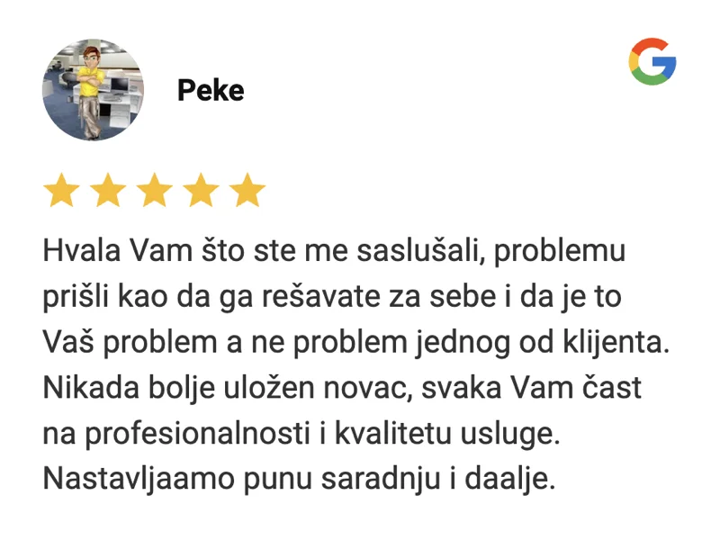 Recenzija od Peke