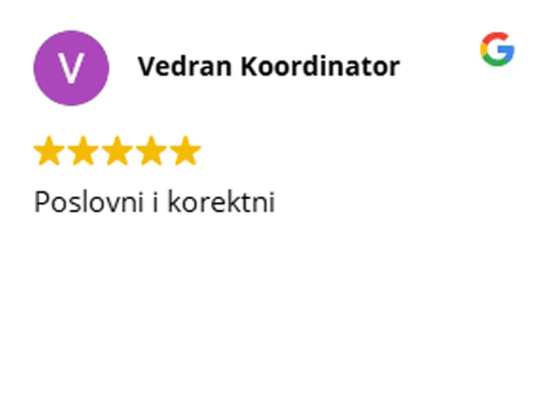 Recenzija od Vedran - Koordinator